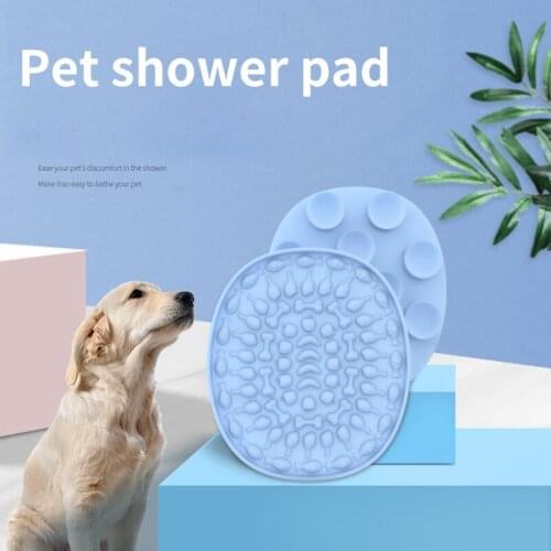 Dog Silicone Shower Lick Pad Pet Slow Food Plate Dog Bathing Distraction Pet Dog Bath Accessories Pet Feeder Supplies