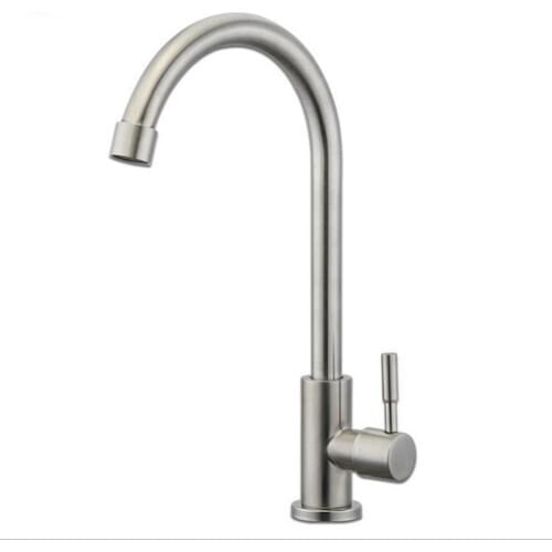 Hot and Cold Water Classic Kitchen Faucet G1/2 Process Swivel Basin Faucet 360 Degree Rotation 304 Stainless Steel Faucet