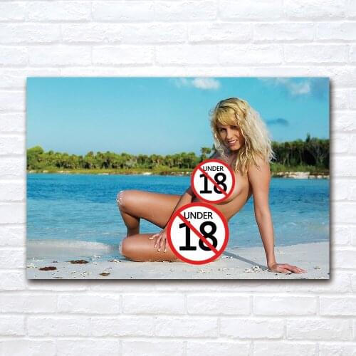 Modern Aesthetic Wall Art 1 Piece Canvas Cloth Fabric Painting Sexy Blonde Beauty Poster Prints Picture Room Decor