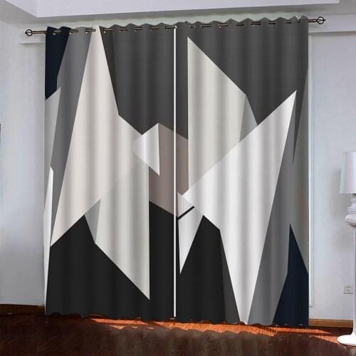 Morden geometry curtains 3D Blackout Curtains For Living room Bedding room Drapes Cotinas para sala Drapes Cortinas