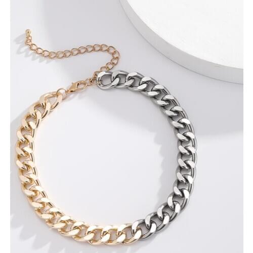 Thick Short Choker Necklace for Women Jewelry for Women Collar Cuban Link Vintage Chain
