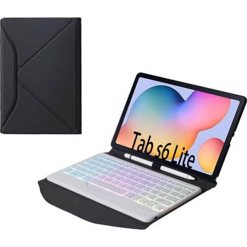 Triangular Back Support Cover for Samsung Galaxy Tab S6 Lite 10.4 P610 P615 Case Detachable Wireless Bluetooth Keyboard Funda