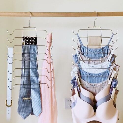 Underwear Hanger Folding Multi Function Clothes Hangers Home Storage Hangers Vest Drying Rack Multi-Layer Magic Clothes Hanger