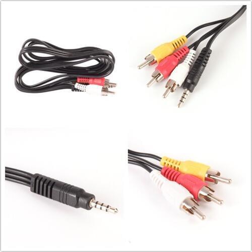 1.5M 3.5mm Jack Plug Male to 3 RCA Adapter Connectors 3.5 to RCA Male Audio Video AV Cable Wire Cord