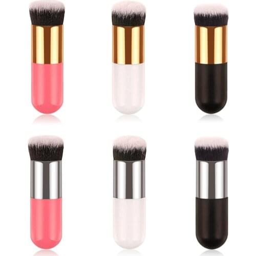 1 pcs Foundation Brush Chubby Makeup Brush Kabuki Travel Powder Brush for Blending Liquid Cream or Powder Cosmetics makeup tools
