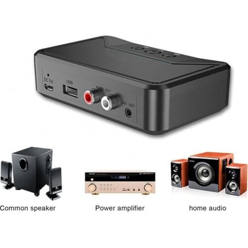 10HZ-20KHZ Wireless Adapter Car Wireless NFC Bluetooth 5.0 Receiver AV AUX HiFi Stereo Audio Music Adapter Bluetooth Receiver