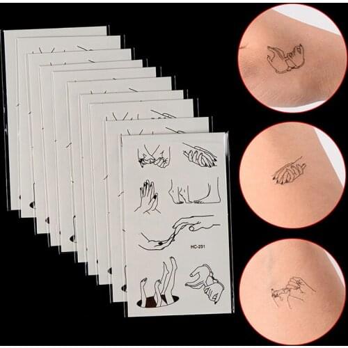 10 Sheet Temporary Tattoo Fake Tattoo Stickers Couple Tattoo Love Lovers Wrist Tattoo Temporary Body Art