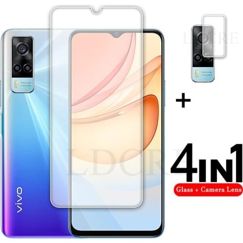 2Pcs For Vivo Y53S 4G Glass Tempered HD Screen Clear glass For Y53S Screen Protector Film Camera Lens For Vivo Y53S 4G Vivo Y53S