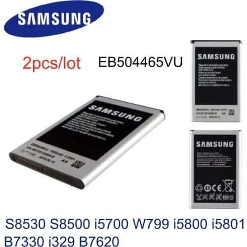 2pcs/lot EB504465VU Original Battery Samsung For Samsung i5700 S8500 S8530 W799 i5800 I5801 B7330 I8700 I329 B7620 1500mAh