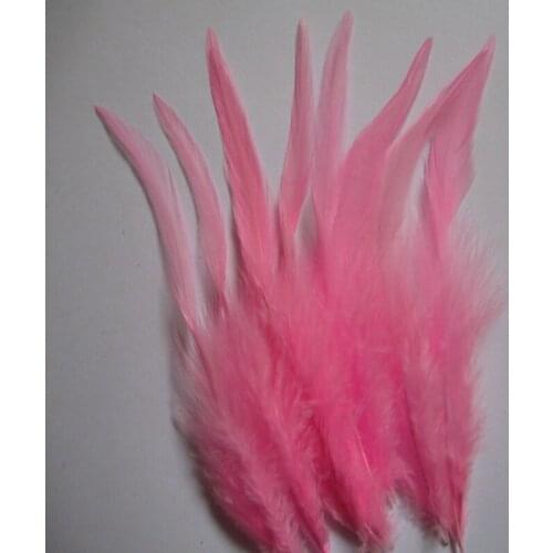 20 pcs / a lot of 10-15 cm pink Cock Feather Feathers Stage Feather Decorative Accessories