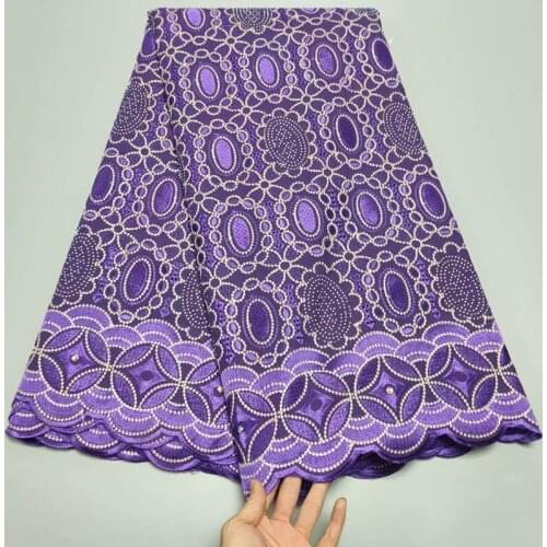 2021High Quality African Nigerian Lace Fabric Dress Damask Guipure Formal Prom Party Gown Swiss Cotton 2.5yards