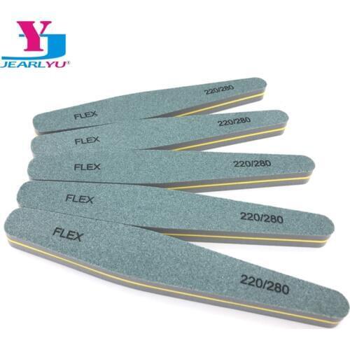 220/280 Nail File Sanding Buffer Block Pedicure Manicure Buffing Polish Tools Professional Nail Files Grey Green Boat 5 pcs/lot