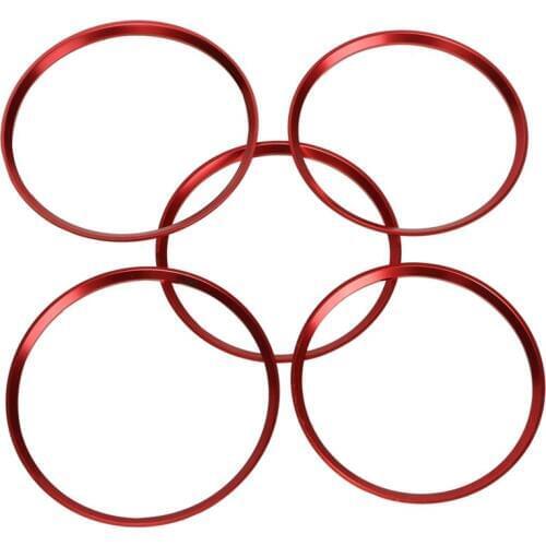 5Pcs Red Air Vent Outlet Cover Ring Trim For Benz A Class A200 A180 A220 W176