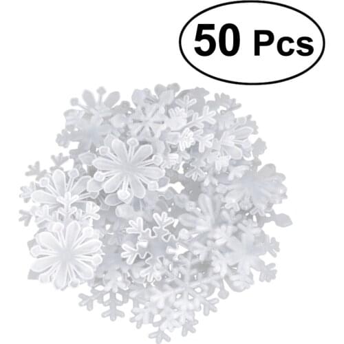 50PCS 3D Luminous Fluorescent Snowflake Wall Stickers Wall Stickers Decals Window Clings For Christmas Party Kids Room Home Deco