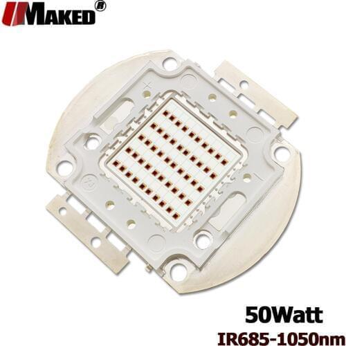 50W Infrared LED Chips IR 730-850-940-685-760-800-810-980-1050nm Emitter Light Lamp Matix led light bead for Night Vision Camera