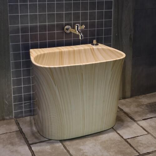 Control Automatic Water Mop Pool Balcony Rectangular Wash Mop Basin Ceramic Mop Groove Art Mop Pool sinks porcelain