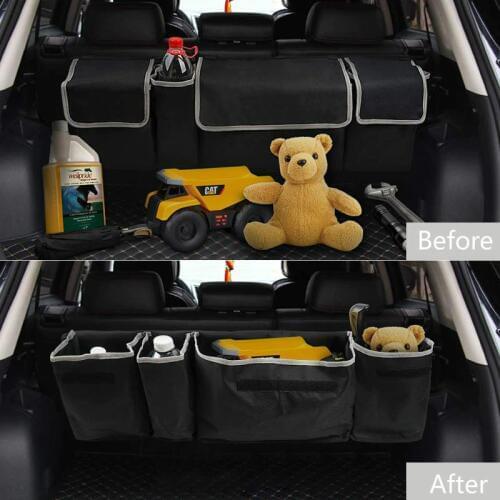 Oxford Car Organizer Trunk Backseat Storage Bag Net High Capacity Multi-use Back Interior Accessories Automobile Seat for boat