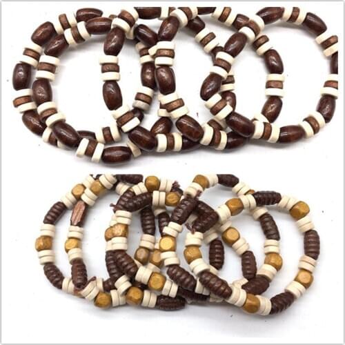 Free shipping! african wooden beads bracelets can mixed 2 designs