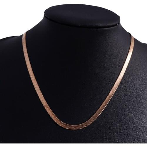 2020 Simple Style Snakeskin Chain Necklaces for Women Men 3 Colors Party Jewelry Accessories Femme Bijoux Collares