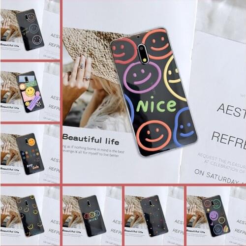 Phone Case For Nokia 2 3 5 6 Nokia 7 Plus X6 X71 Smile Face Cute Funny Soft Silicone Back Cover For Nokia 9 8 6 5 3 2 1 Plus