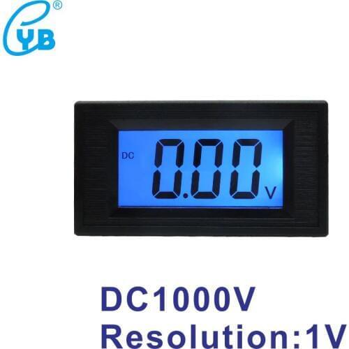 LCD Digital Voltmeter DC 1000V Resolution 1V Voltage Meter Volt Panel Meter Voltage Tester LCD Monitor Power Supply DC AC 8-12V