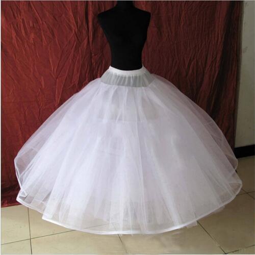 8 Layers Hard Tulle Underskirt Wedding Accessories Chemise Without Hoops For A Line Wedding Dress Wide Puffy Petticoat Crinoline