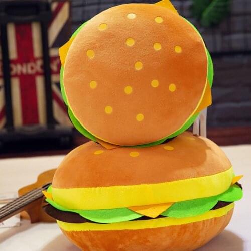 Simulation Hamburger Plush Stuffed Back Cushion Doll Home Sofa Bed Decoration Best Gift for Children