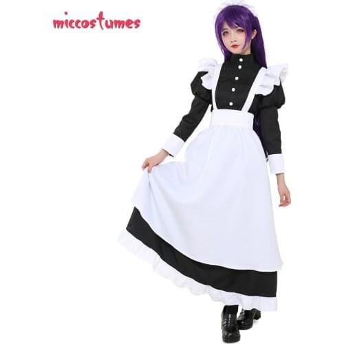 Classic Cute Maid Uniform Woman Long Dress Maid Dress Cosplay Outfit