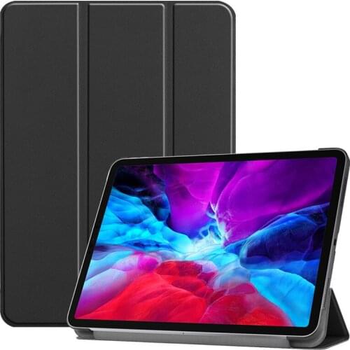 Fashion Tablet Protective Cover for Apple 2020 iPad pro12.9 Tri-fold Custer 12.9 inch Tablet Case with Pen Suction