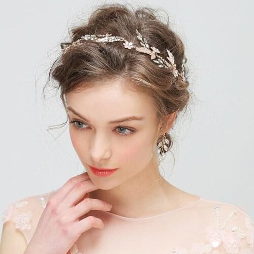 Western Style Bridal Jewelry Popular Set Crystal Headband Earring Sets Exquisite Romantic Bride Wedding Hair Accessories
