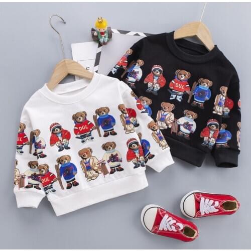 2021 New Spring Autumn Baby Boys Girls Clothes Cotton Hoodies Sweatshirt Children Kids Casual T-Shirt Sportswear Infant Clothing