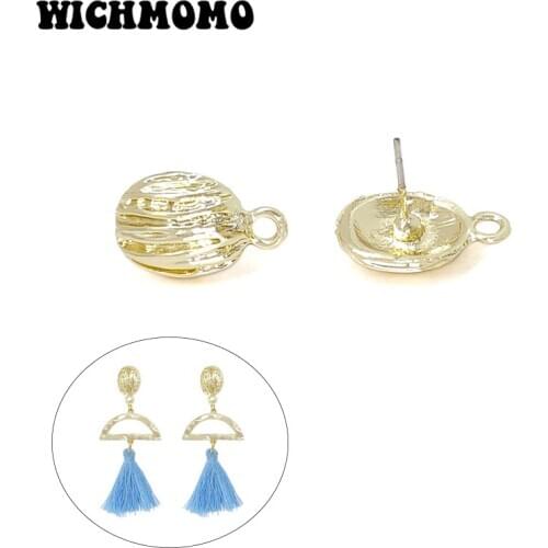 New 17*11mm 10pieces/bag High Quality Zinc Alloy Oval Bean Earring Base Connectors Linkers for DIY Earring Jewelry Accessories