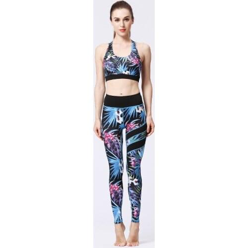 New style Sweatpants printed quick-dry Sports Bra tights Running jacket vest top cycling pants Yoga Pants
