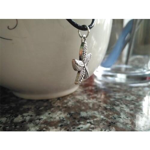 New small starfish shell conch charm pendant necklace cute 3D sea star sail sailor sea shell ocean beach leather necklace