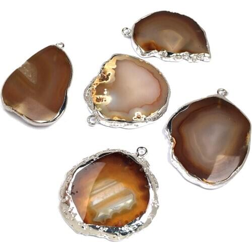 Natural Stone Necklace Pendants Irregular Agates Quartz Pendants for Jewelry Making Charms DIY Necklace Earrings Accessories