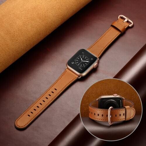 Genuine Leather Watch Band for Apple Watch Series 1/2/3 42/38mm Bracelet Strap for Iwatch Wristband Smart Watch Accessories Loop