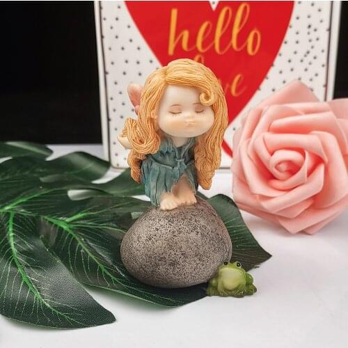 3D Baby Girl Little Angle Cute Shape Silicone Mold Cake Candle Plaster Mould DIY Aromatherarpy Household Decoration Craft Tools