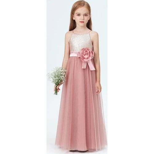 Tulle Flower Girl Dress Party For Wedding Birthday Ball Gown First Holy Communion Prom Dresses Junior Bridesmaid Dresses