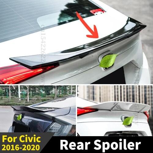 Tail Air Deflector Exterior Part Styling Roof Rear Spoiler Wing Body Kit Decoration For Honda Civic 2016 2017 2018 2019 2020
