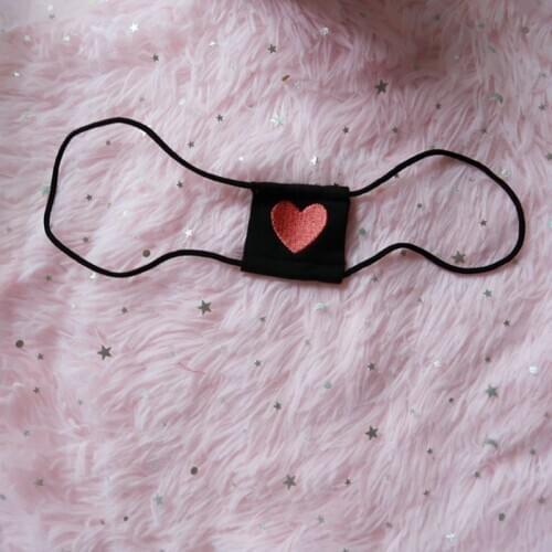 Women Anime Cosplay Costume Eyeshade Heart Embroidery Single Eye Mask Blindfold R9JE