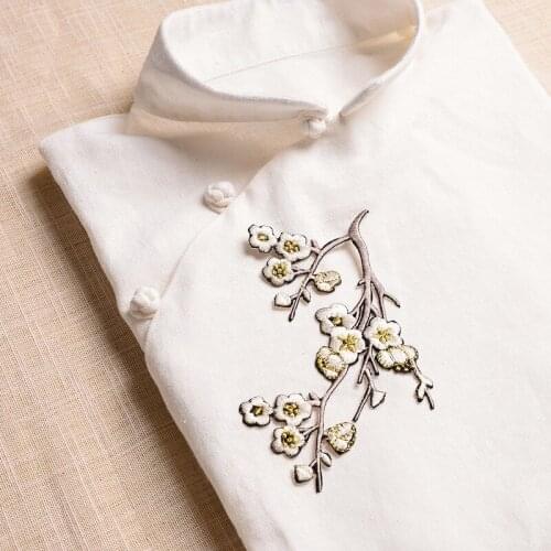 Plum gold applique patches for clothing fabric iron on patch fashion parches bordados embroidered patches