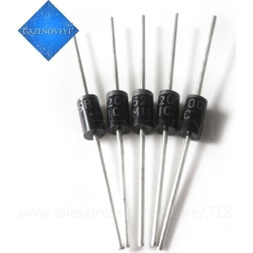 10pcs/lot SR5200 SB5200 Schottky Barrier Rectifier Diode 5A 200V DO-201AD DO-27 In Stock