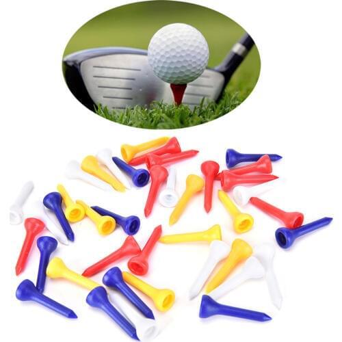 100pcs Plastic Golf Tee Golf Ball Holder For Golf Outdoor Sport Training Equipment Aid Accessories Tool Random color 36mm