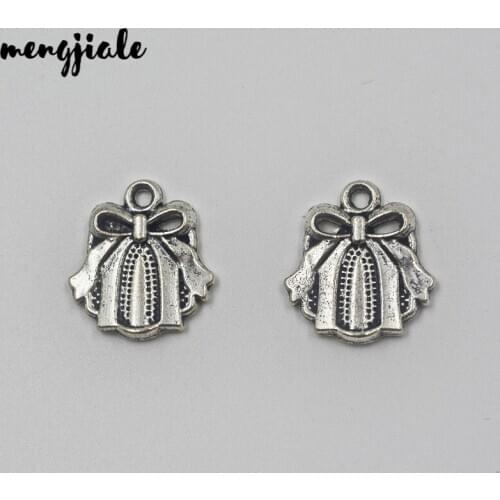 12pcs wholesale antique silver tone metal Bells charms 19*17.5mm