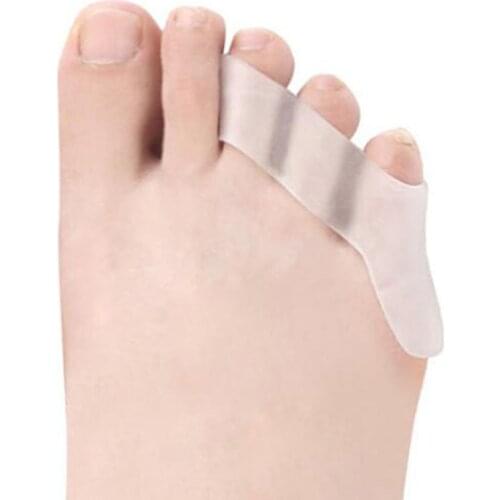 2pcs Three-hole Little Toe Separator Overlapping Toes Bunion Blister Pain Relief Toe Straightener Protector Foot Care Tools