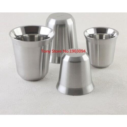 2018 Double Wall Stainless Steel Espresso Coffee Mug Nespresso Nescafe Dolce Gusto Coffee Wine Alcohol Cup for Camping Travel