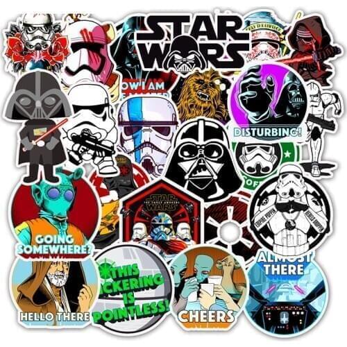 Disney 50pcs Star Warsstickers graffiti waterproof skateboard stickers fashion personalized luggage computer stickers