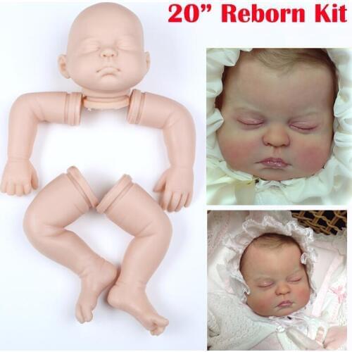 50cm sleeping Most popular limited edition cheap reborn doll kit authentic original sassy kit realistic reborn supply hot sell