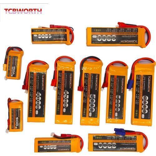 RC Drone LiPo Battery 2S 7.4V 1100 1800 2600 3500 4500 5200 6000mAh 25C 35C For RC Helicopter Quadrotor Truck Airplane Boat Toys