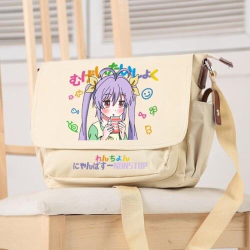 Anime Non Non Biyori Nonstop Miyauchi Renge Student Messenger Bag Cosplay Satchel Casual Fashion Schoolbag Oxford Shoulder Bag